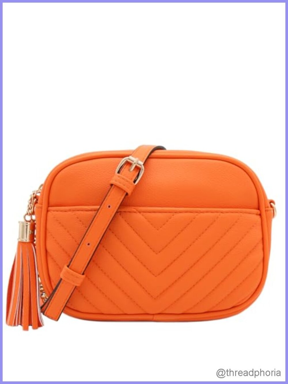 Quilted Faux Leather Crossbody Camera Bag with Chain Strap